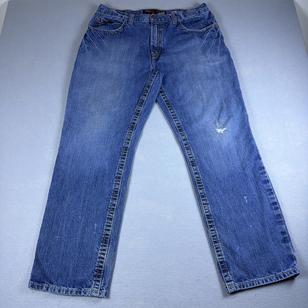 Ariat FR M3 Loose Straight Jeans Mens 36x30 Blue Denim Flame Resistant Workwear